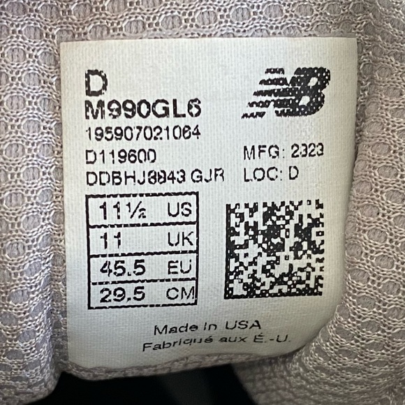 New Balance 990v6 Men's Running Shoes Size 11.5 Gray White Suede Walking Sneaker - Picture 10 of 10